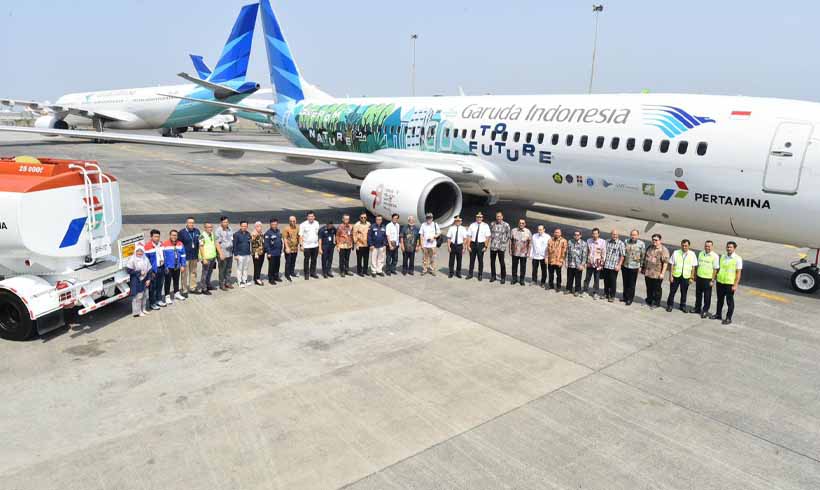 Pertamina dan Garuda Indonesia Sukses Melakukan Uji Terbang Pertama Menggunakan