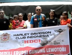 Komunitas Harley Davidson Memberikan Bantuan kepada Korban Erupsi Gunung Lewotobi